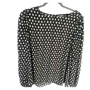Black and white blouse.